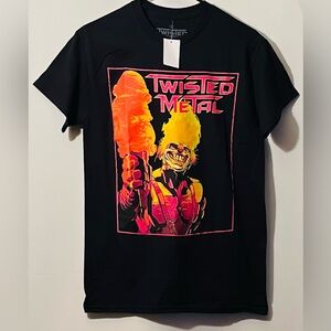 Rare Twisted Metal Shirt Black Size Mens M Pink Yellow Clown 100% Cotton